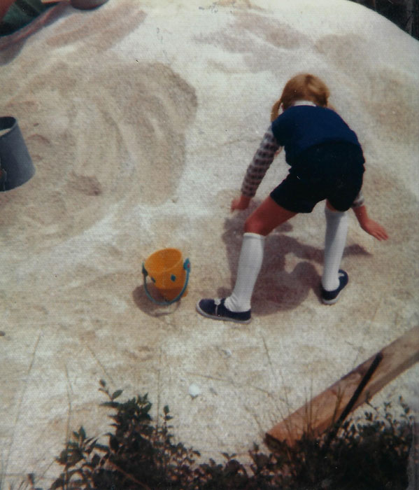 Betsey As Little Girl On Sand